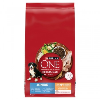 PURINA One Junior Medium/Maxi Rich in chicken with rice - dry dog food - 7kg