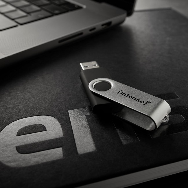 Intenso USB flash drive Office Line, 256 GB, USB-A, 3.2 Gen 1x1, black-silver