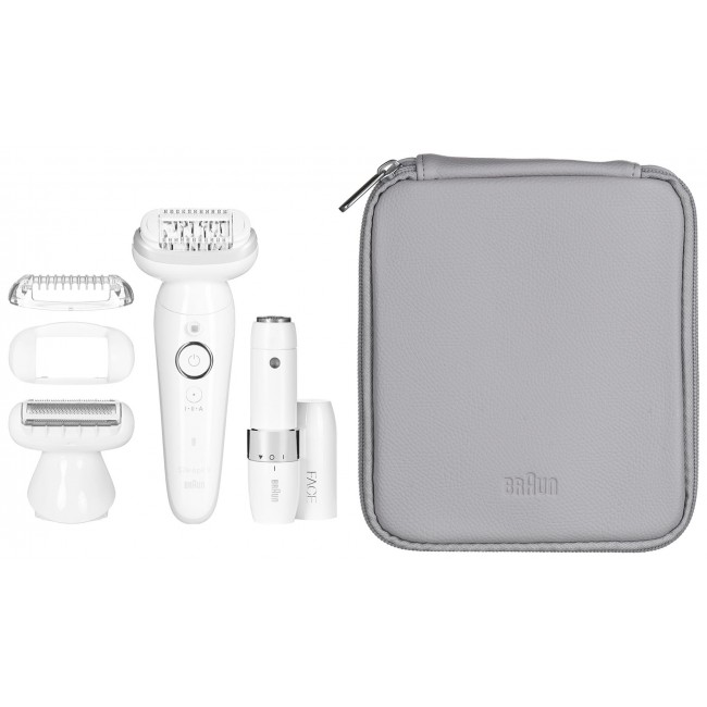 Braun Silk- pil 9 9-341 epilator 40 tweezers White