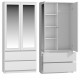 Topeshop SS-90 BIEL LUSTRO bedroom wardrobe/closet 5 shelves 2 door(s) White Topeshop SS-90 BIEL LUSTRO bedroom wardrobe/closet 5 shelves 2 door(s) White