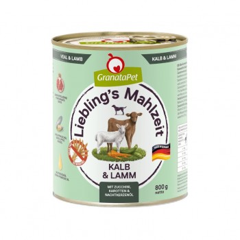 GRANATAPET Liebling's Mahlzeit Veal and lamb - wet dog food - 800g