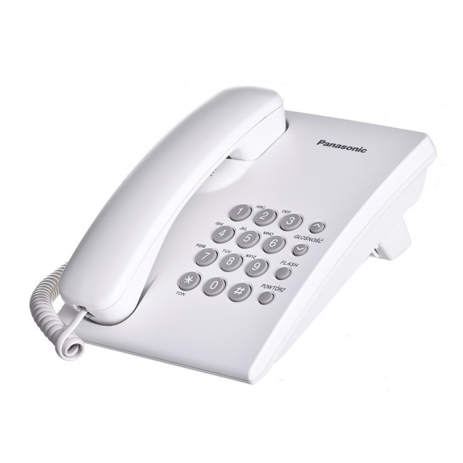 Panasonic KX-TS500PDW telephone Analog telephone White Panasonic KX-TS500PDW telephone Analog telephone White