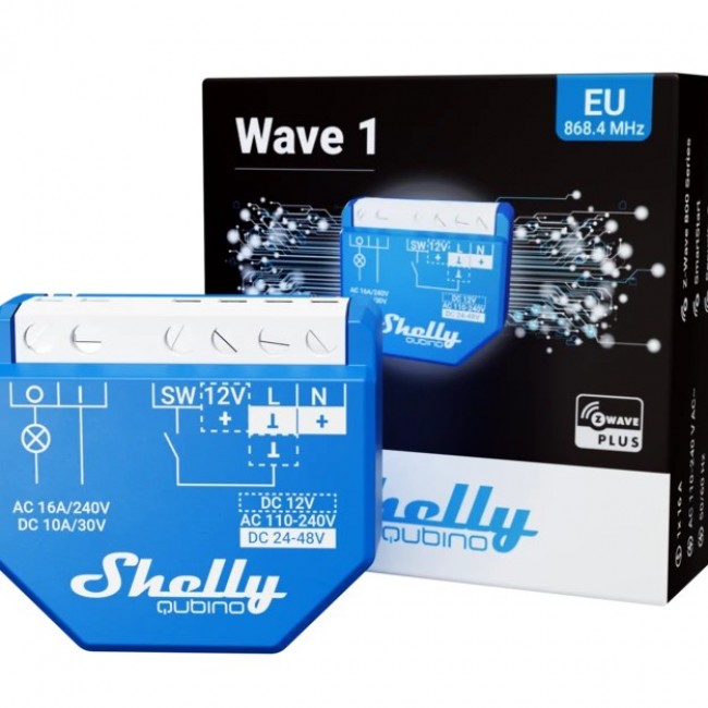 Shelly Qubino Wave 1 - 1-channel flush-mounted relay/Z-Wave controller 230 V