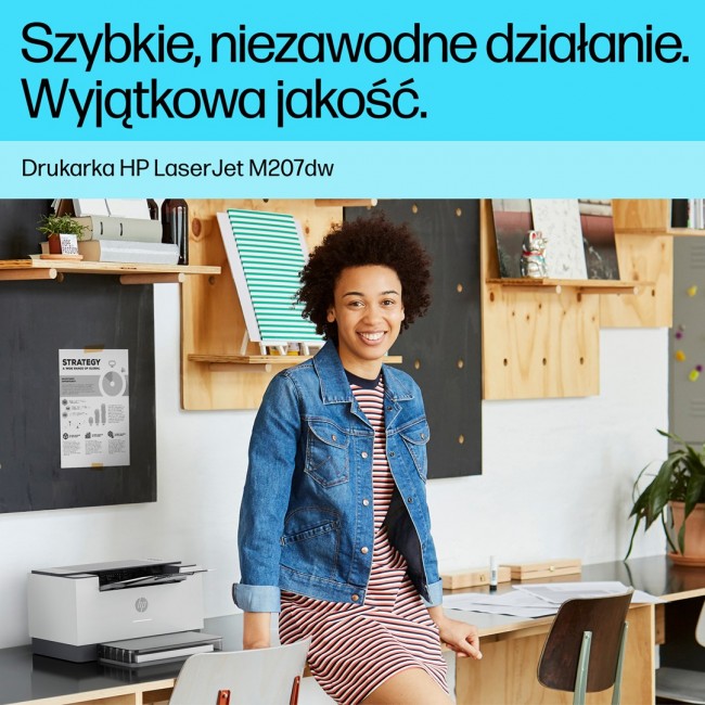 HP LaserJet M207dw Wireless Black and white Printer, Duplex