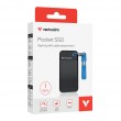 Verbatim Pocket SSD USB 3.2 Gen 2 1TB Black/Blue Verbatim Pocket SSD USB 3.2 Gen 2 1TB Black/Blue