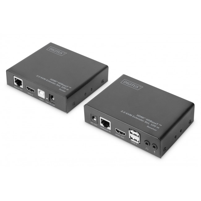 Digitus 4K HDMI HDBaseT 2.0 KVM extender set, 100 m Digitus 4K HDMI HDBaseT 2.0 KVM extender set, 100 m
