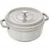 Staub Round Cast Iron Pot - 1.7 ltr, White Truffle