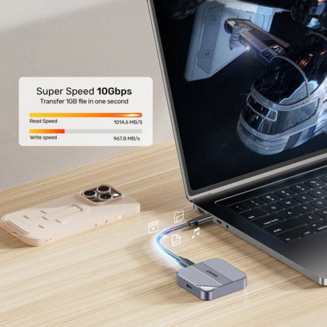 UNITEK S1244AGY01 storage drive enclosure SSD enclosure Grey M.2