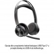 HP Poly Voyager Focus 2 Microsoft Teams Certified USB-C-C Headset +USB-C/A Adapter +Charging Stand