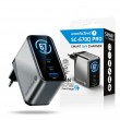 Charger GaN 1 x USB, 2 x USB-C Quick Charge 4+ 67W black