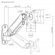 Maclean monitor wall mount, computer screen holder, 17-32'', 9kg max, mechanical spring, MC-979 Maclean monitor wall mount, computer screen holder, 17-32'', 9kg max, mechanical spring, MC-979