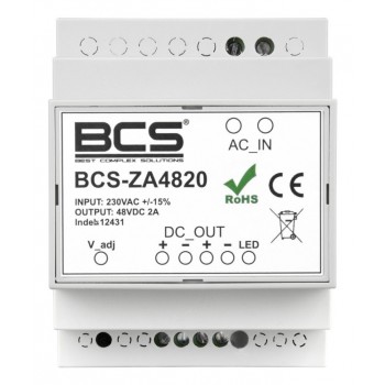 BCS BCS-ZA4820 power supply unit TS35 DIN White