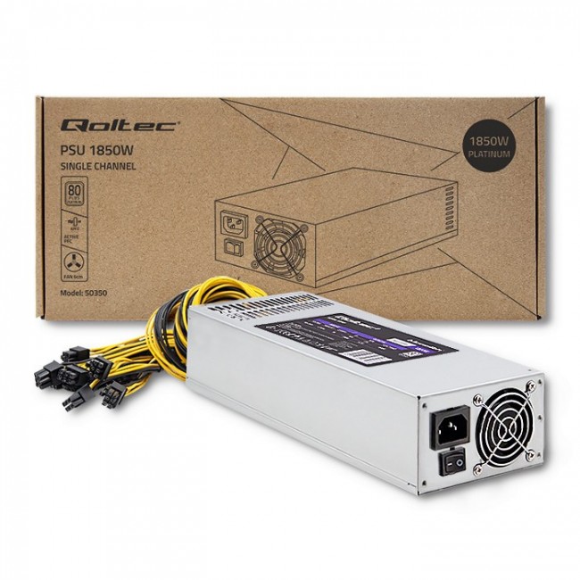 Qoltec 50350 power supply 1850W PCI-E| 80 Plus Platinum | Gaming Miner Qoltec 50350 power supply 1850W PCI-E| 80 Plus Platinum | Gaming Miner