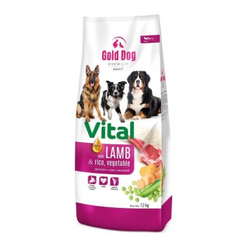 GOLD DOG Premium Vital lamb and rice - dry dog food - 12kg