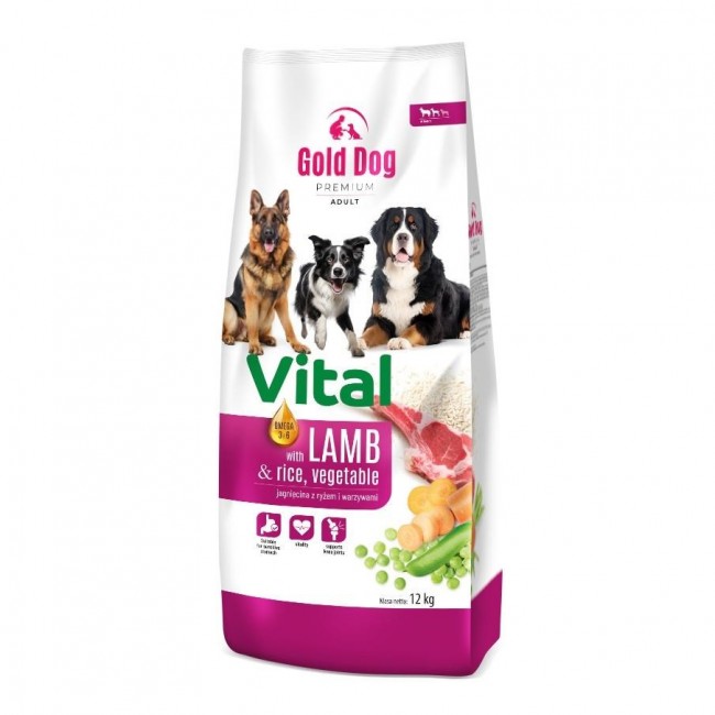 GOLD DOG Premium Vital lamb and rice - dry dog food - 12kg
