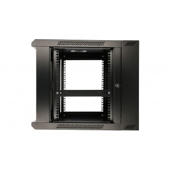 Extralink Rackmount cabinet 6U 600x600 AZH Black wall mounted, swing type