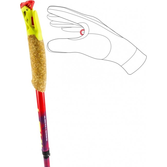 LEKI TRL Ultratrail FX One trekking poles, 125 cm, red LEKI TRL Ultratrail FX One trekking poles, 125 cm, red