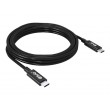 CLUB3D USB4 Gen3x2 Type-C Bi-Directional Cable 8K60Hz or 4K120Hz, Data 40Gbps, PD 240W(48V/5A) EPR M/M 3m / 9.84ft