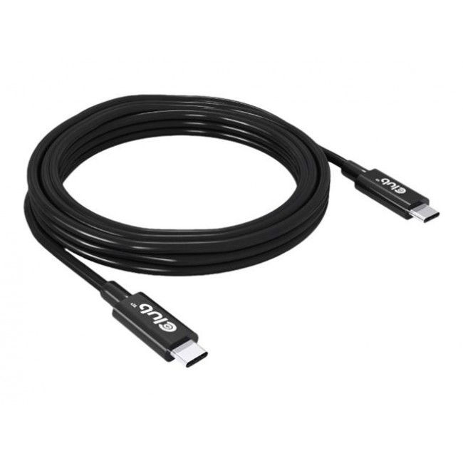 CLUB3D USB4 Gen3x2 Type-C Bi-Directional Cable 8K60Hz or 4K120Hz, Data 40Gbps, PD 240W(48V/5A) EPR M/M 3m / 9.84ft