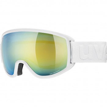 Uvex topic FM spheric winter sport goggles White Unisex Blue, Yellow Spherical lens