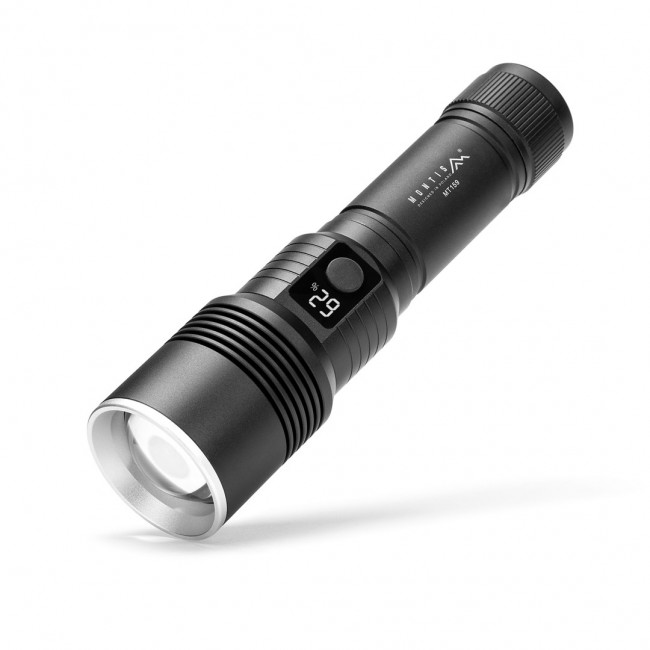 Montis Taktyczna ręczna latarka akumulatorowa LED MT159 Black Hand flashlight Montis Taktyczna ręczna latarka akumulatorowa LED MT159 Black Hand flashlight