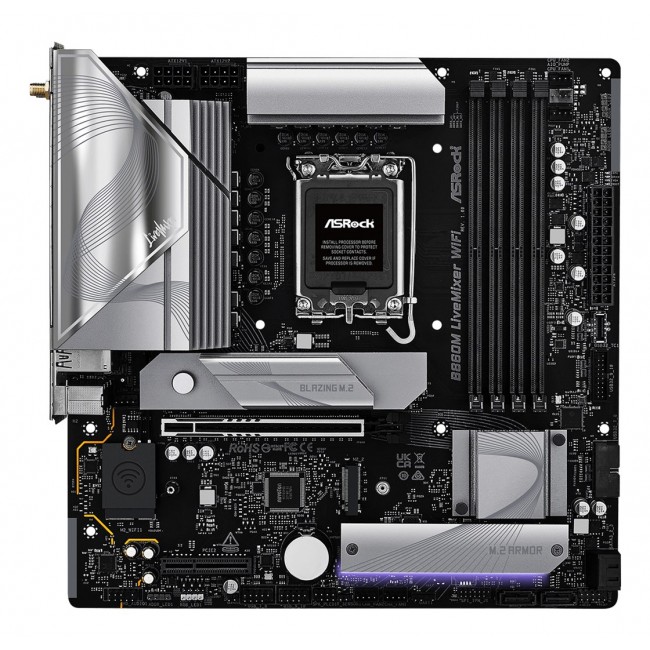 Asrock B860M LiveMixer WiFi Intel B860 LGA 1851 (Socket V1) micro ATX