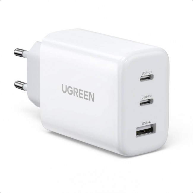 Ugreen CD275 Wall Charger with Cable 2 USB Type-C / USB 65W White Ugreen CD275 Wall Charger with Cable 2 USB Type-C / USB 65W White