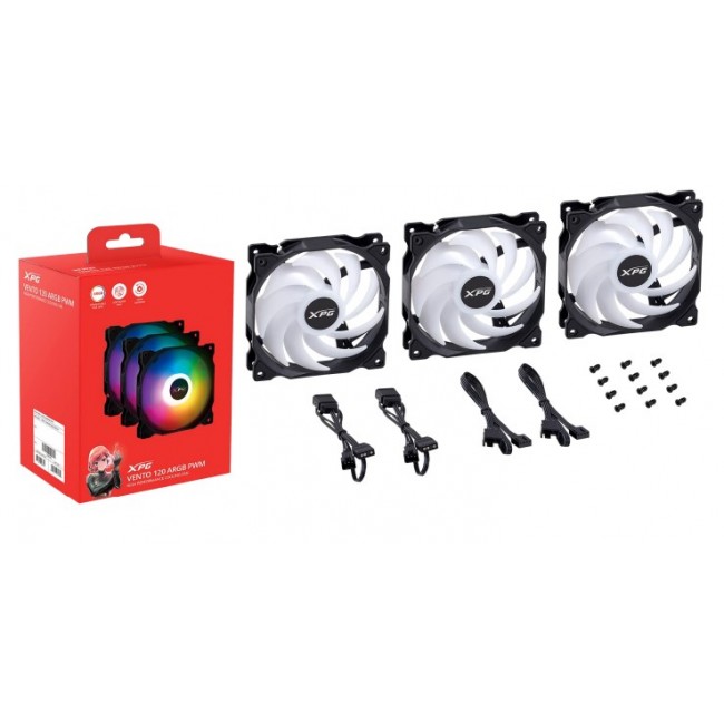 XPG VENTO 120 ARGB PWM (3pack) Black