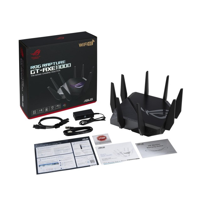 ASUS GT-AXE11000 wireless router Gigabit Ethernet Tri-band (2.4 GHz / 5 GHz / 6 GHz) Black ASUS GT-AXE11000 wireless router Gigabit Ethernet Tri-band (2.4 GHz / 5 GHz / 6 GHz) Black