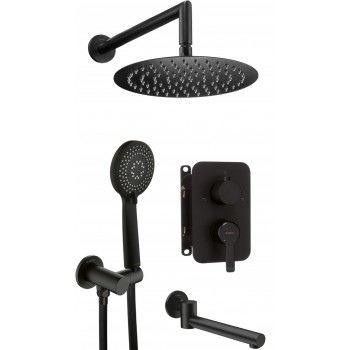 Concealed shower set with bath spout