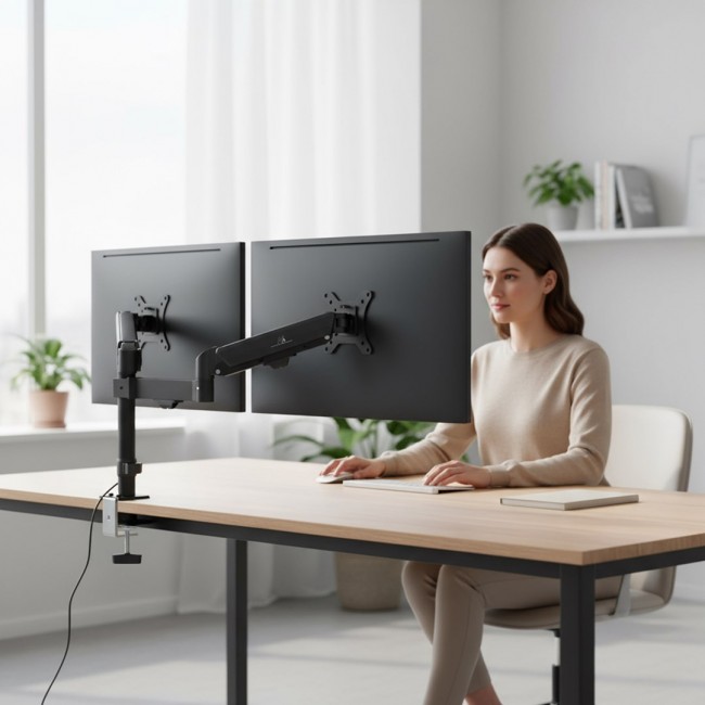 Maclean 2 monitor mount, gas spring, 17