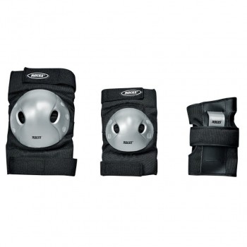 Roces Extra Three Pack Skate Pads black-grey 301366 01 L