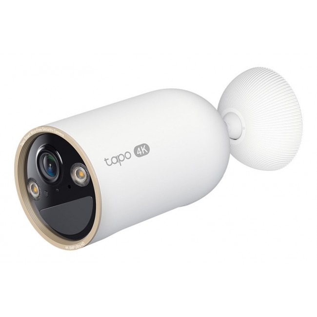 TP-Link Tapo Wire-Free Indoor/Outdoor Security Camera SPEC:4K UHD (3840x2160), H.265/H.264 Supported, 16x UHD Digital Zoom, 2.4/5 GHz Dual Band Wi-Fi, 10000mAh Rechargeable Lithium-ion Battery