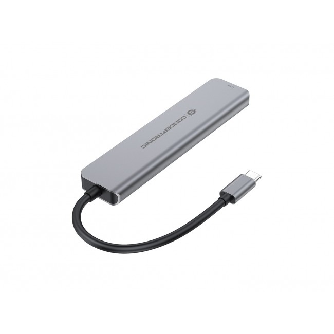 Conceptronic DONN33G 6-in-1 USB 3.2 Gen 1 Docking Station, HDMI, USB-A 5Gbps x 2, USB-C 5Gbps x 2, 100W USB PD