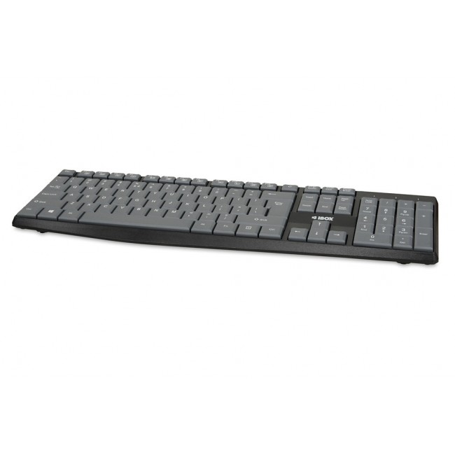 iBox IKC2010G keyboard Home USB QWERTY English Grey, Black