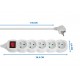 Esperanza ELK214W Power strip 5GN/1.5M White