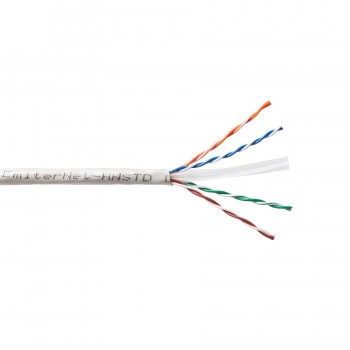Kabel Emiter Net UTP (U/UTP) kat.6 450MHz, drut, standard, PVC, szary