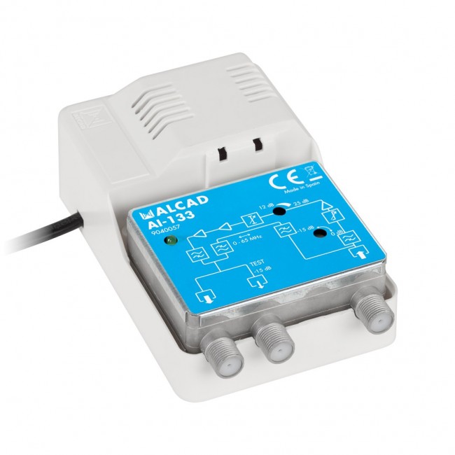 Indoor CATV Antenna Amplifier (RP 65 MHz) AI-133 ALCAD Indoor CATV Antenna Amplifier (RP 65 MHz) AI-133 ALCAD