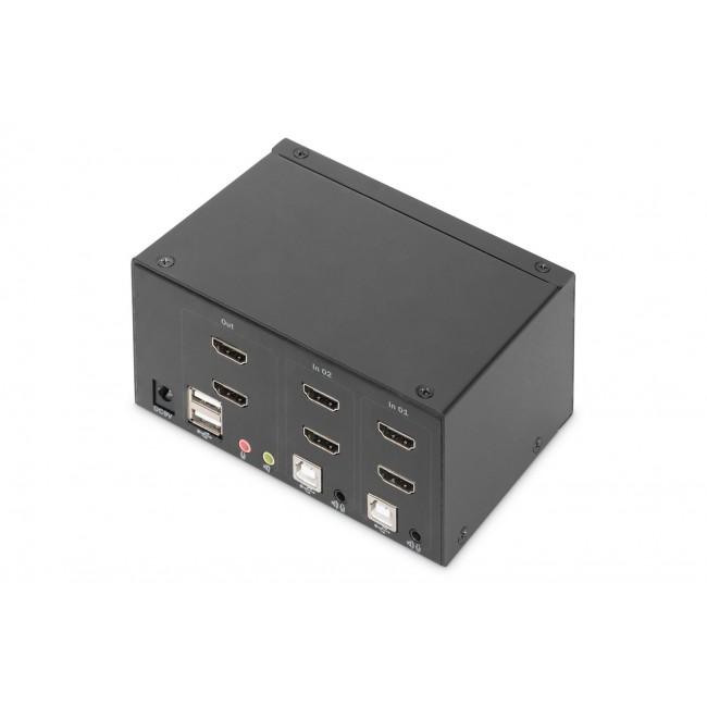 Digitus KVM Switch, 2 Port, Dual Display, 4K, HDMI Digitus KVM Switch, 2 Port, Dual Display, 4K, HDMI