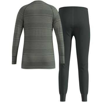 Thermal underwear Odlo Set long ACTIVE WARM SET size 116 cm Grey