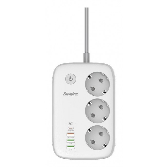 Energizer EPB2500W02EU power extension 2 m 3 AC outlet(s) Indoor White Energizer EPB2500W02EU power extension 2 m 3 AC outlet(s) Indoor White
