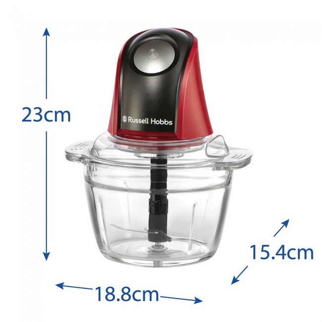 Russell Hobbs 27130-56 electric food chopper 0.5 L 200 W Black, Red, Transparent Russell Hobbs 27130-56 electric food chopper 0.5 L 200 W Black, Red, Transparent