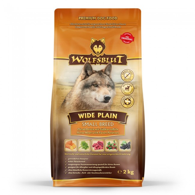 WOLFSBLUT Wide Plain Small breeds Horse with sweet potatoes - dry dog food - 2kg