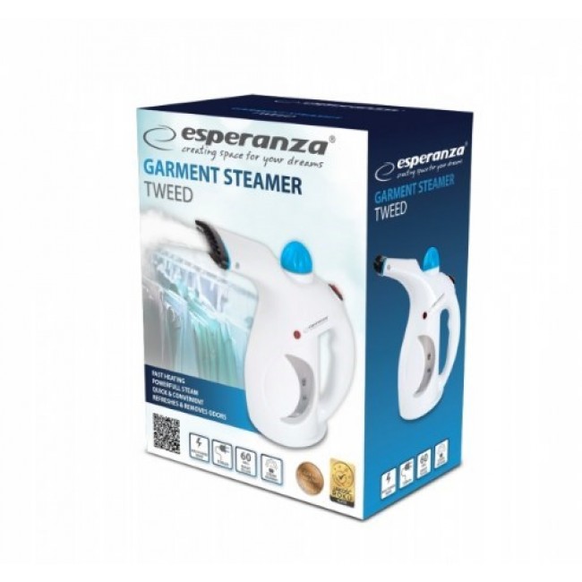 Esperanza EHI006 garment steamer Handheld garment steamer 0.2 L 800 W Black, Blue, White Esperanza EHI006 garment steamer Handheld garment steamer 0.2 L 800 W Black, Blue, White