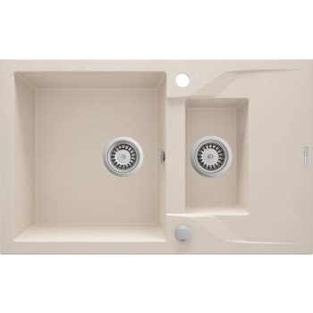 1.5-bowl granite sink with drainer