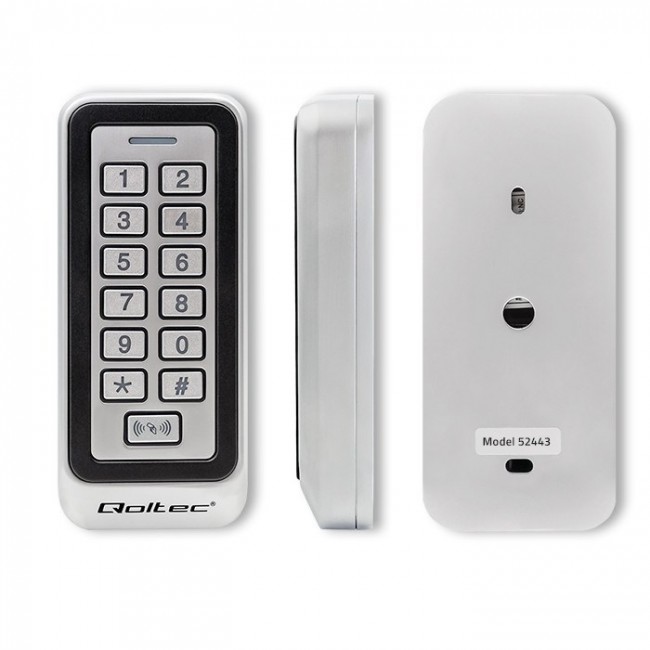 Qoltec 52443 Code lock TRITON with RFID reader Code | Card | key fob | IP68 | EM Qoltec 52443 Code lock TRITON with RFID reader Code | Card | key fob | IP68 | EM