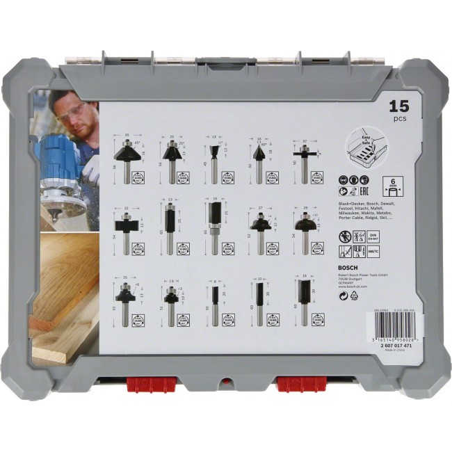 Bosch 2 607 017 471 router bit Bit set 15 pc(s) Bosch 2 607 017 471 router bit Bit set 15 pc(s)