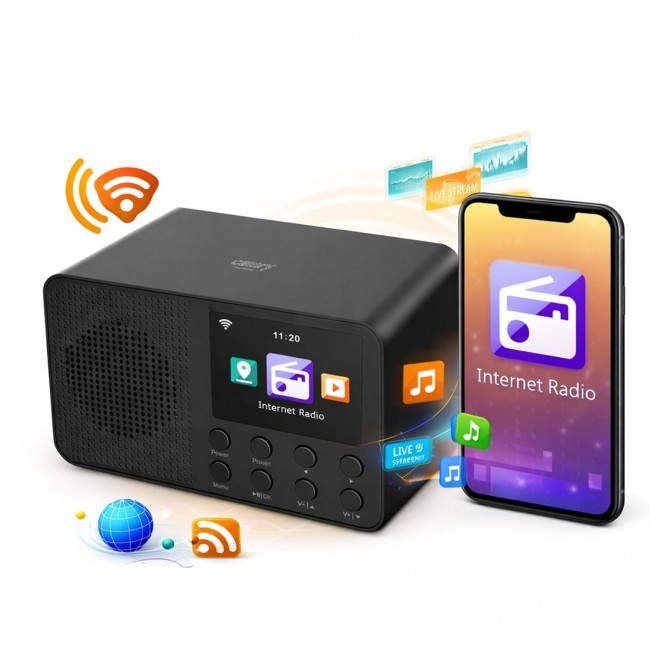 Camry CR 1918 Internet Radio, 2.4 Black