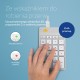 R-Go Tools Numeric keypad R-Go Numpad Break, ergonomic numeric keypad with break software, wired, white