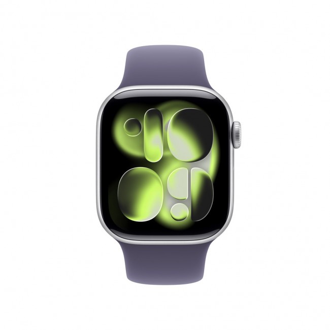 Apple Watch Series 11 GPS + Cellular 42mm Silver Aluminium Case with Purple Fog Sport Band - M/L Apple Watch Series 11 GPS + Cellular 42mm Silver Aluminium Case with Purple Fog Sport Band - M/L